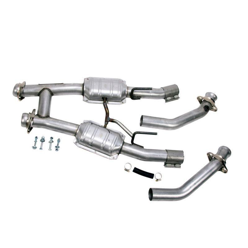 BBK 86-93 Mustang 5.0 High Flow H Pipe With Catalytic Converters - 2-1/2-tuningsupply.com