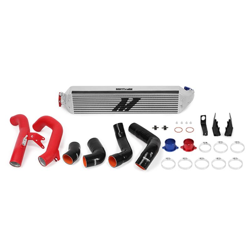 Mishimoto 2016+ Honda Civic 1.5T / 2017+ Honda Civic Si Silver Intercooler Kit w/Red Pipes-tuningsupply.com