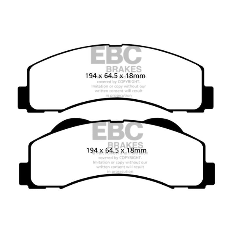 EBC 15+ Ford Expedition 3.5 Twin Turbo 2WD Greenstuff Front Brake Pads-tuningsupply.com