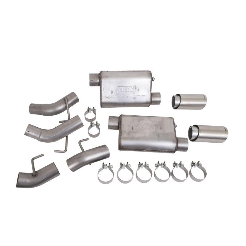 BBK Vari-Tune Axle Back Exhaust Kit 2 Adjustable Performance Mufflers 2-3/4 Pipe 4 in. Tips-tuningsupply.com