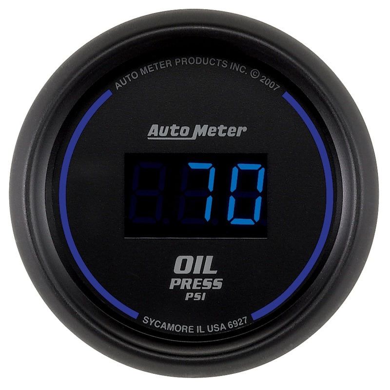 Autometer Cobalt Digital 52.4mm Black 0-100psi Oil Pressure Gauge-tuningsupply.com