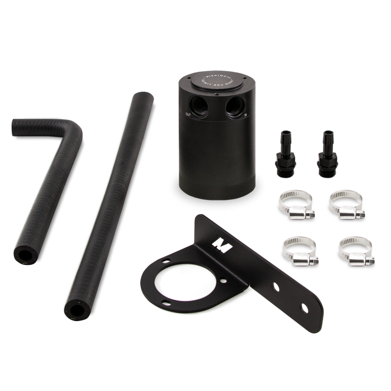 Mishimoto 2016+ Honda Civic 1.5L Turbo Baffled Oil Catch Can Kit - Black (PCV Side)-tuningsupply.com