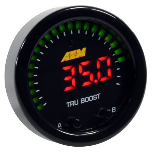 AEM X-Series Tru-Boost Controller Gauge w/ Boost Control Solenoid 80PSIg Internal MAP Sensor-tuningsupply.com