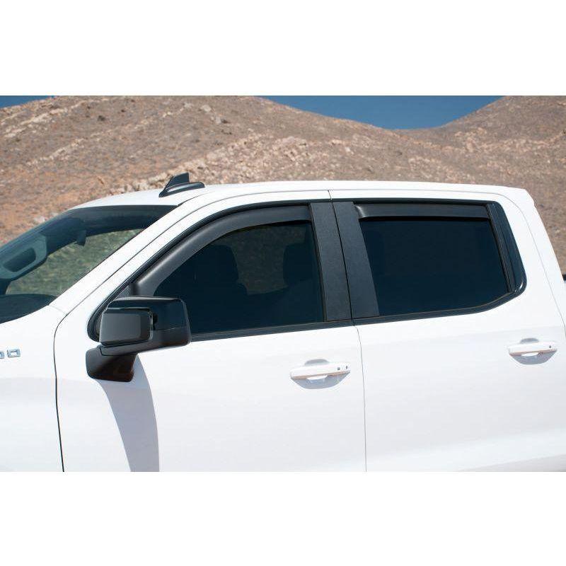 EGR 2019 Chevy 1500 Crew Cab In-Channel Window Visors - Dark Smoke-tuningsupply.com