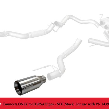 Corsa 2017-2020 Ford F-150 Raptor 3in Inlet / 5in Outlet Satin Polished Tip Kit (For Corsa ExhOnly)-tuningsupply.com