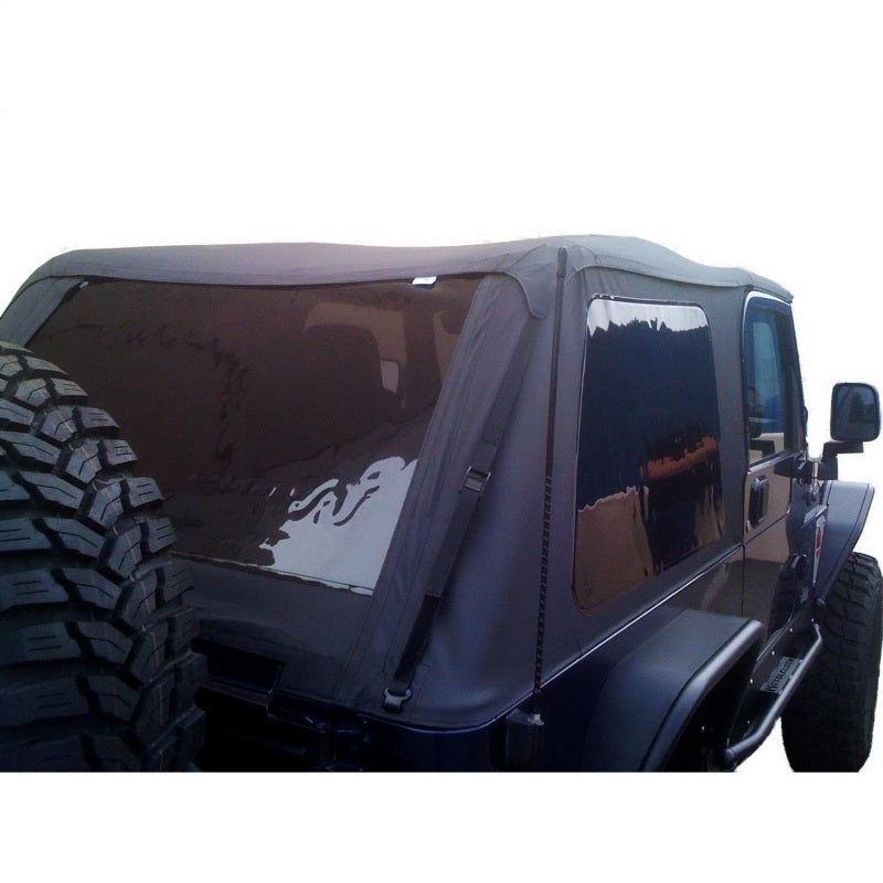 Rampage 2004-2006 Jeep Wrangler(TJ) LJ Unlimited Frameless Soft Top Kit - Black Diamond-Soft Tops-Rampage-RAM109635-SMINKpower Performance Parts