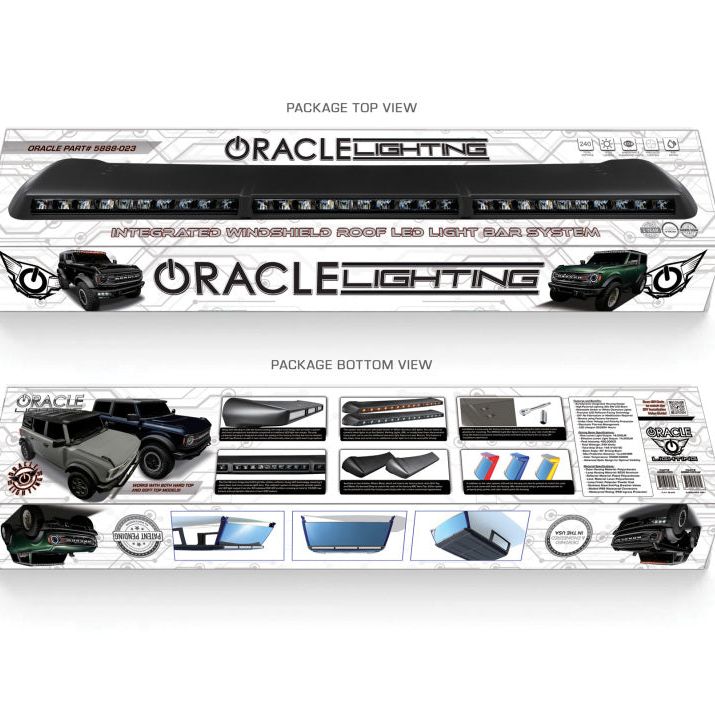 Oracle 2021+ Ford Bronco Integrated Windshield Roof LED Light Bar System SEE WARRANTY-tuningsupply.com