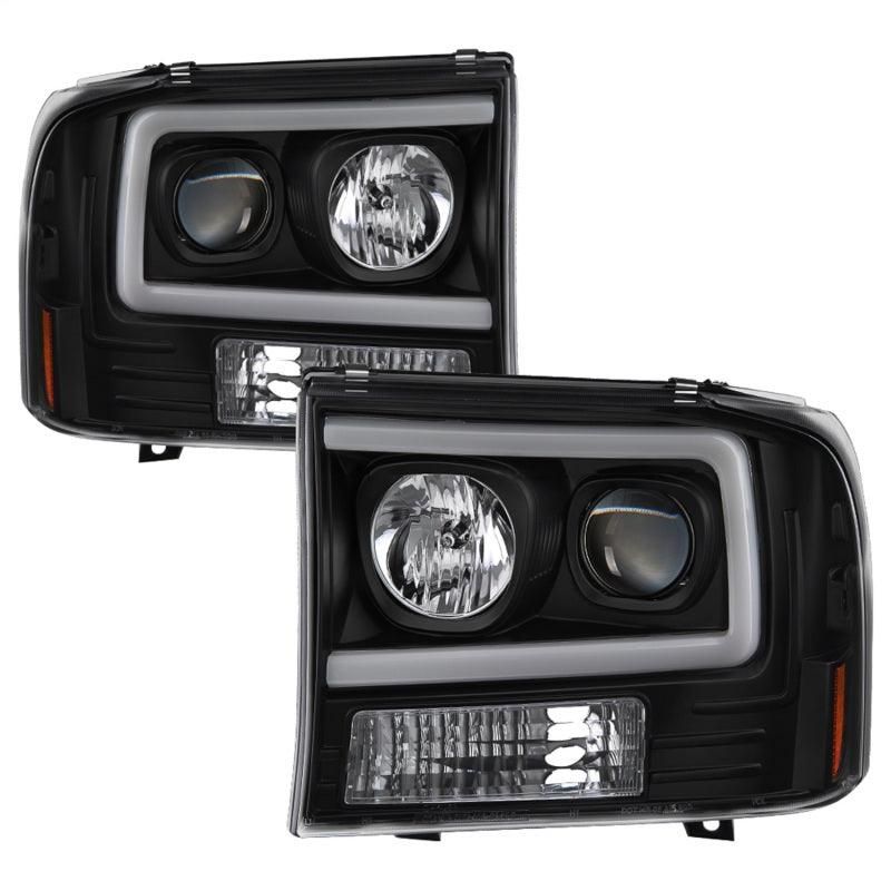 Spyder 99-04 Ford F250 Super Duty Projector Headlights - Light Bar - Black PRO-YD-FF25099V2-LB-BK - SMINKpower Performance Parts SPY5084491 SPYDER