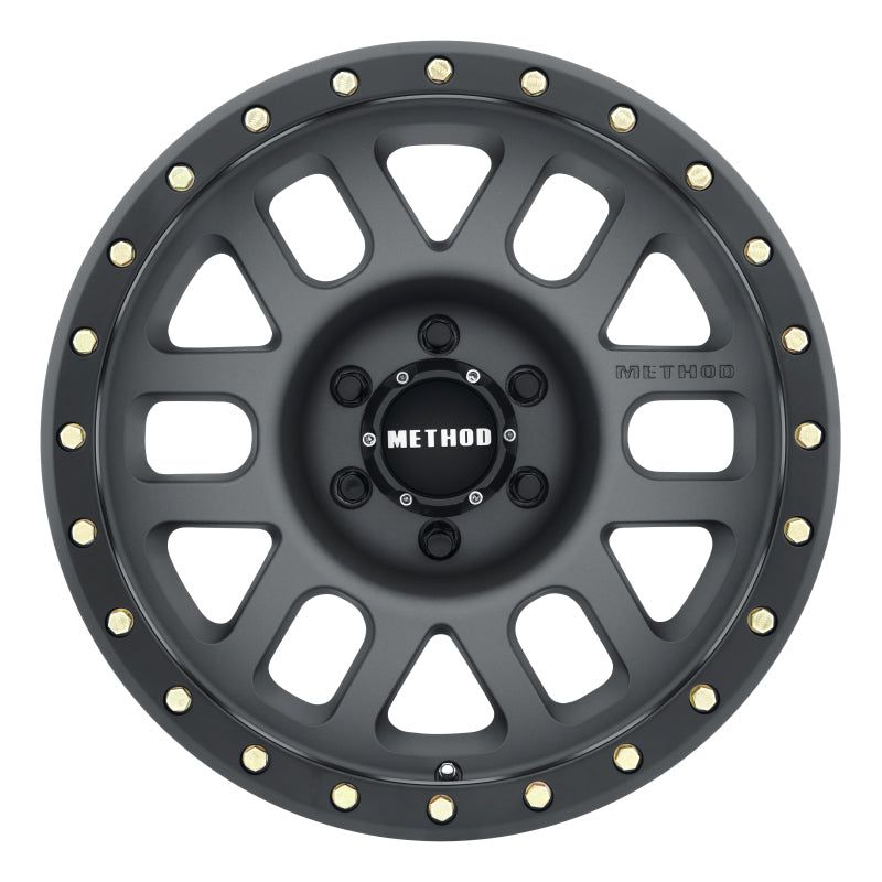 Method MR309 Grid 17x8.5 0mm Offset 6x5.5 108mm CB Titanium/Black Street Loc Wheel-tuningsupply.com