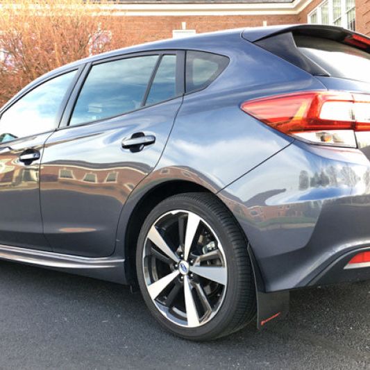 Rally Armor 17-22 Subaru Impreza Black UR Mud Flap w/ Grey Logo-Mud Flaps-Rally Armor-RALMF45-UR-BLK/GRY-SMINKpower Performance Parts