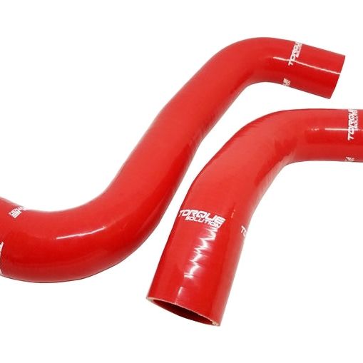 Torque Solution 08-14 Subaru WRX / 08-18 STI / 09-13 Forester XT Silicone Radiator Hose Kit - Red-Radiator Hoses-Torque Solution-TQSTS-SU-420RD-SMINKpower Performance Parts