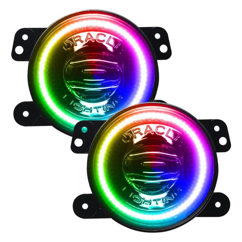 Oracle Jeep Wrangler JK/JL/JT High Performance W LED Fog Lights - ColorSHIFT - Dynamic - SMINKpower Performance Parts ORL5846-332 ORACLE Lighting