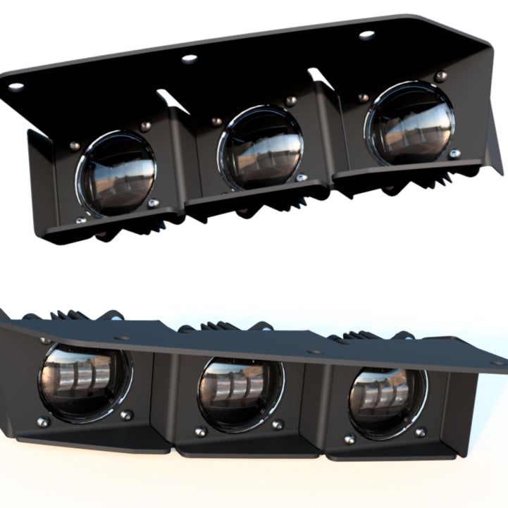 ORACLE Lighting 21-22 Ford Bronco Triple LED Fog Light Kit for Steel Bumper - Yellow SEE WARRANTY-tuningsupply.com