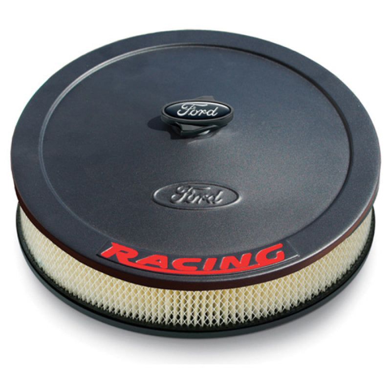 Ford Racing Air Cleaner Kit - Black Crinkle Finish w/ Red Emblem-tuningsupply.com