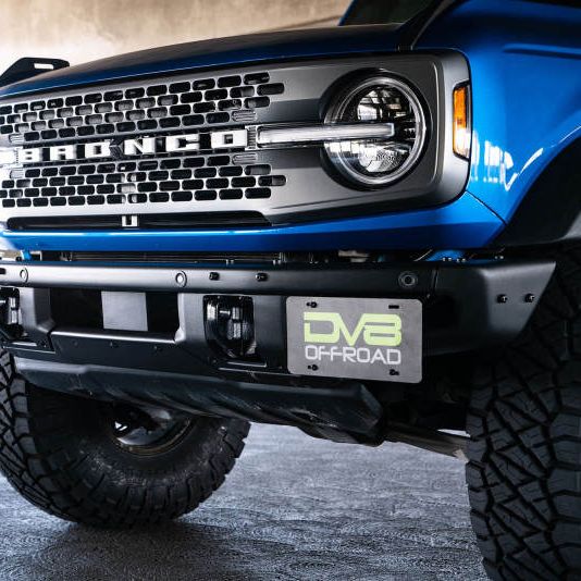 DV8 Offroad 21-22 Ford Bronco Factory Front Bumper License Relocation Bracket - Side-tuningsupply.com