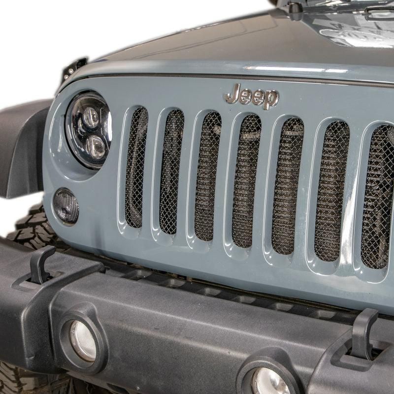 DV8 Offroad 2007-2018 Jeep JK Black Mesh Grille-tuningsupply.com