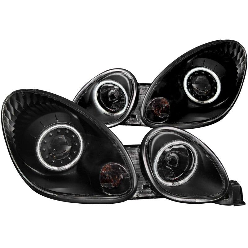 ANZO 1998-2005 Lexus Gs300 Projector Headlights w/ Halo Black-tuningsupply.com