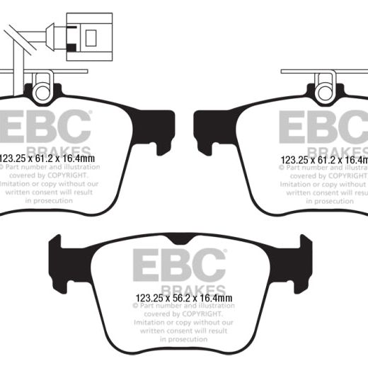 EBC 2018+ Audi TT RS Quattro 2.5L Turbo Bluestuff Rear Brake Pads-tuningsupply.com