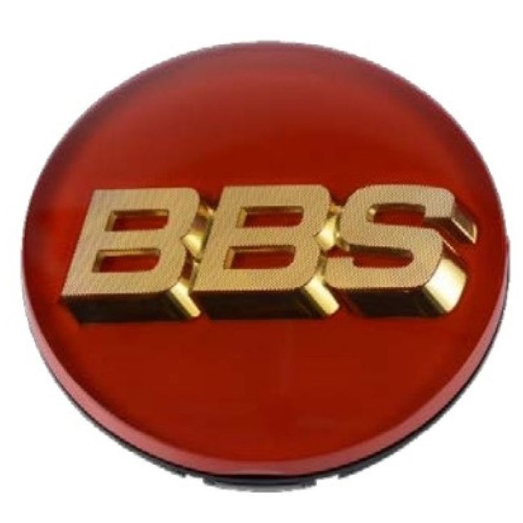 BBS Center Cap 70.6mm Red/Gold (3-tab) (56.24.073)-tuningsupply.com