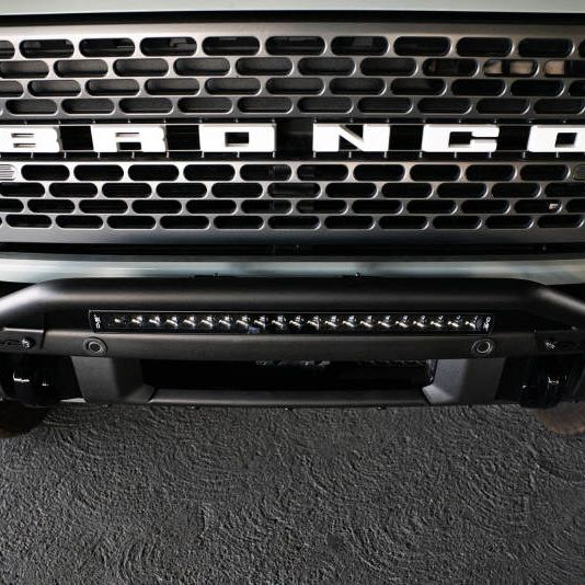 DV8 Offroad 2021-2022 Ford Bronco (Not For Factory Plastic Bumper) Factory Bumper Bull Bar - Black-tuningsupply.com