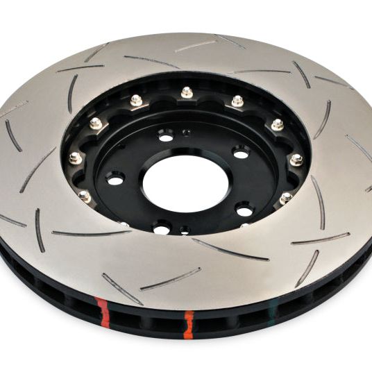 DBA 03-05 Evo 8/9 Front Slotted 5000 Series 2 Piece Rotor Assembled w/ Black Hat-tuningsupply.com