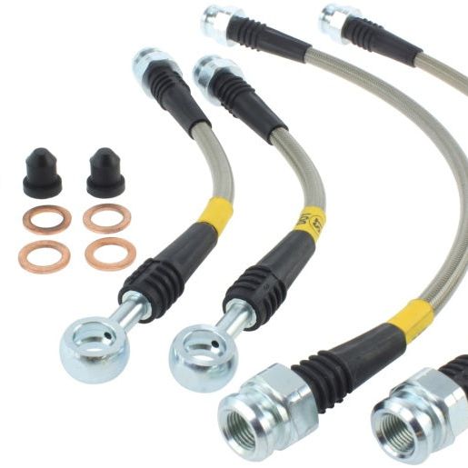 StopTech 2006-2014 Honda Ridgeline Stainless Steel Rear Brake Lines-Brake Line Kits-Stoptech-STO950.40512-SMINKpower Performance Parts