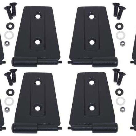 Kentrol 07-18 Jeep Wrangler JK Door Hinge Set 8 Pieces 4 Door - Textured Black-tuningsupply.com