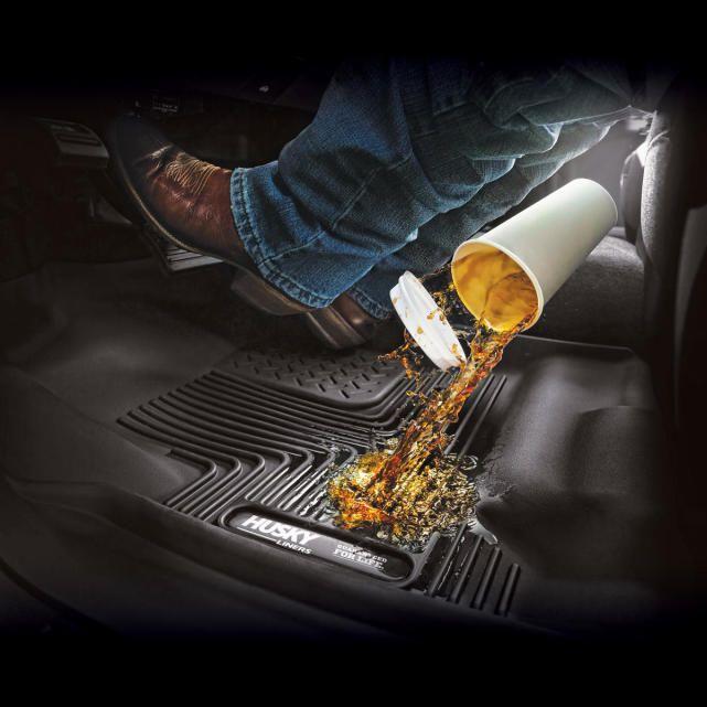 Husky Liners 07-12 GM Silverado/Tahoe/Suburban/Escalade X-Act Contour Black Floor Liners (2nd Seat)-tuningsupply.com