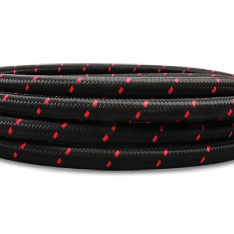 Vibrant -10 AN Two-Tone Black/Red Nylon Braided Flex Hose (20 foot roll)-Hoses-Vibrant-VIB11980R-SMINKpower Performance Parts