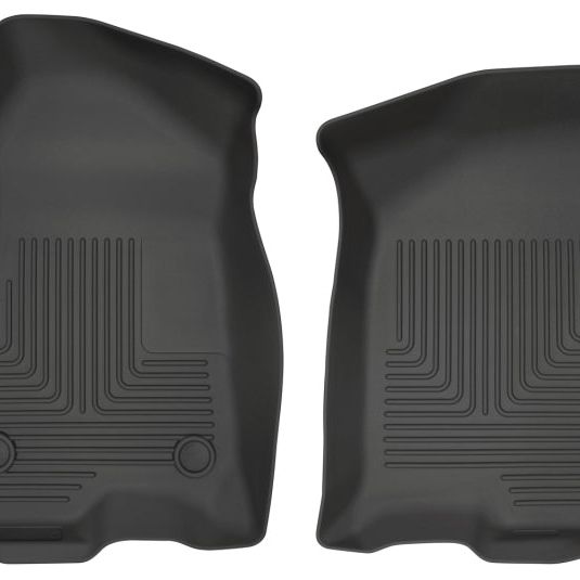 Husky Liners 2019 Chevrolet Silverado 1500 Crew Cab WeatherBeater Black Front Floor Liners-tuningsupply.com