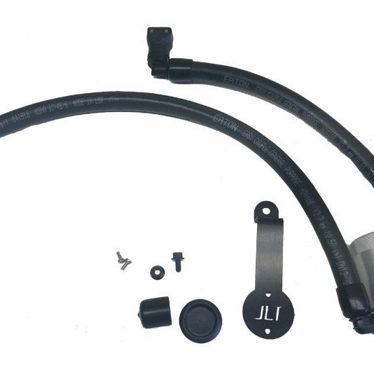 J&L 2018-2023 Ford Mustang GT Driver Side Oil Separator 3.0 - Clear Anodized-tuningsupply.com