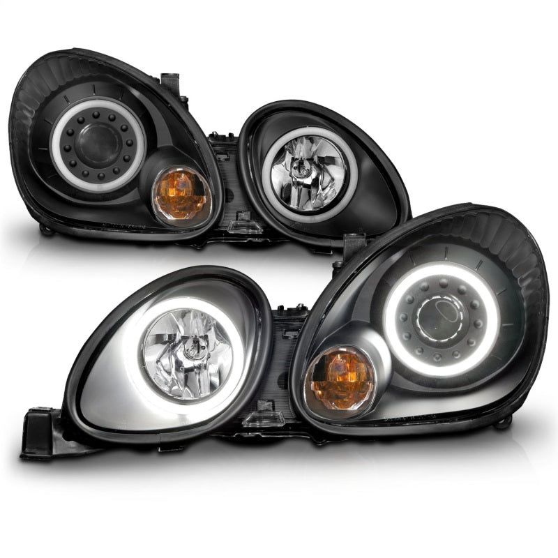 ANZO 1998-2005 Lexus Gs300 Projector Headlights w/ Halo Black-tuningsupply.com