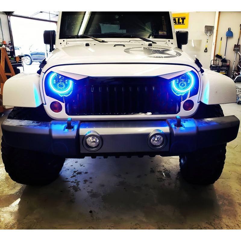 Oracle 7in High Powered LED Headlights - Black Bezel - ColorSHIFT No Controller SEE WARRANTY-tuningsupply.com