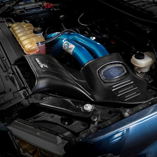 aFe Momentum XP Cold Air Intake System w/ Pro 5R Media Blue 15-19 Ford F-150 V8-5.0L-tuningsupply.com