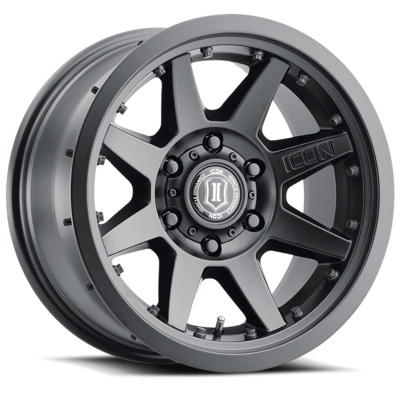 ICON Rebound Pro 17x8.5 5x5 -6mm Offset 4.5in BS 71.5mm Bore Satin Black Wheel-tuningsupply.com