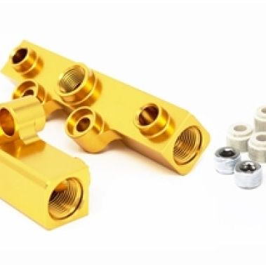 Torque Solution Top Feed Fuel Rails: 02-14 Subaru WRX / 07-18 STI - Gold-Fuel Rails-Torque Solution-TQSTS-SU-400G.2-SMINKpower Performance Parts