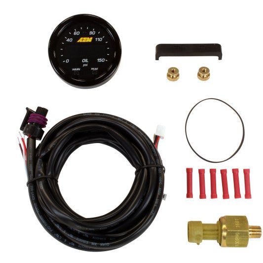 AEM X-Series 0-150 Oil Pressure Gauge Kit-tuningsupply.com