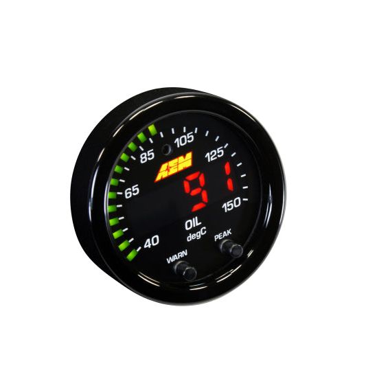 AEM X-Series Temperature 100-300F Gauge Kit (ONLY Black Bezel and Water Temp. Faceplate)-tuningsupply.com