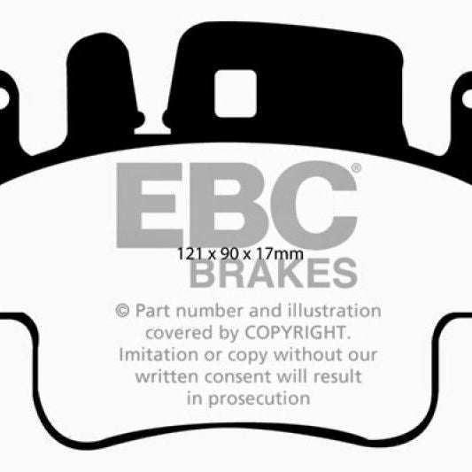 EBC 98-05 Porsche 911 996 3.4 Carrera 2 (Iron Rotor) Redstuff Frt Brake Pad (Check EBC Fit Guide)-tuningsupply.com