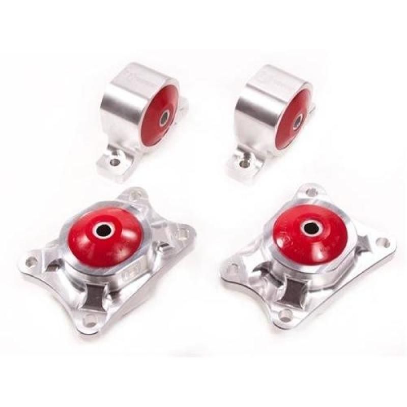 Innovative 00-09 Honda S2000 F-Series Silver Aluminum Mounts 75A Bushings Billet Rear Diff Mounts-tuningsupply.com