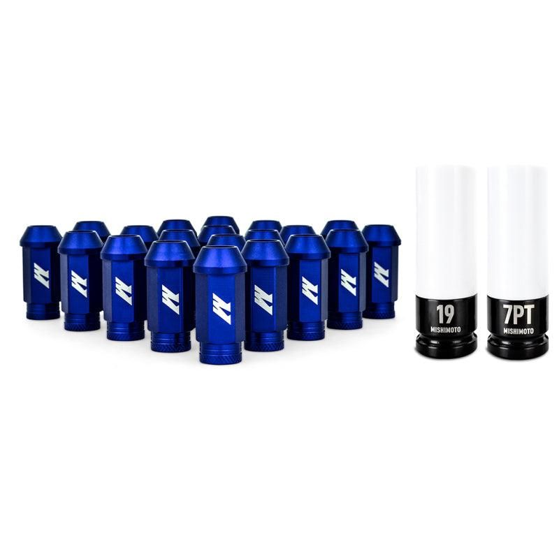 Mishimoto Aluminum Locking Lug Nuts M12x1.5 20pc Set Blue-tuningsupply.com