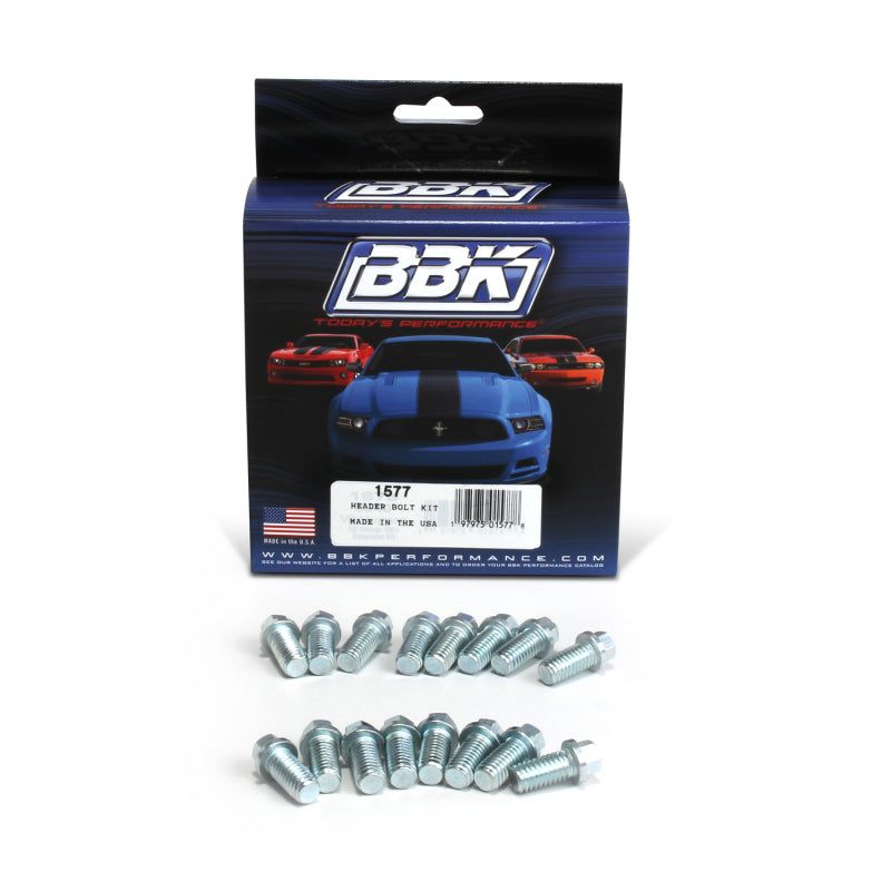 BBK Ford SBF 302 351W Exhaust Header Bolt Kit - 3/8-16 0.75in (16)-tuningsupply.com