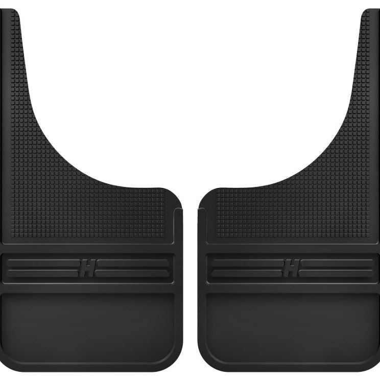 Husky Liners Universal 12in Wide Black Rubber Front Mud Flaps w/o Weight-tuningsupply.com