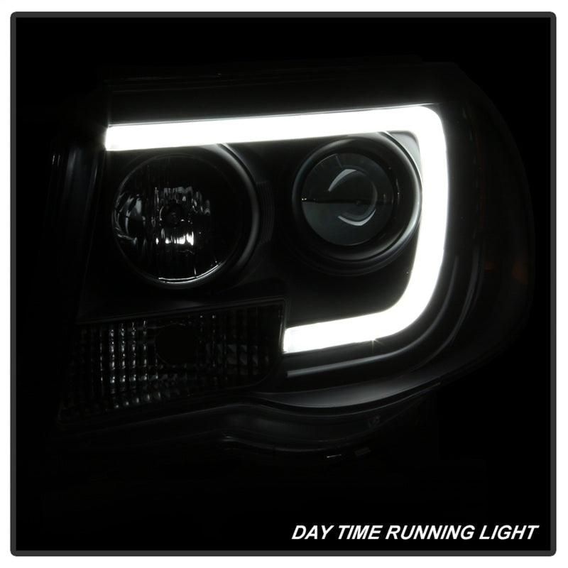 Spyder Toyota Tacoma 05-11 Projector Headlights - Light Bar DRL - Black PRO-YD-TT05V2-LB-BK - SMINKpower Performance Parts SPY5084514 SPYDER