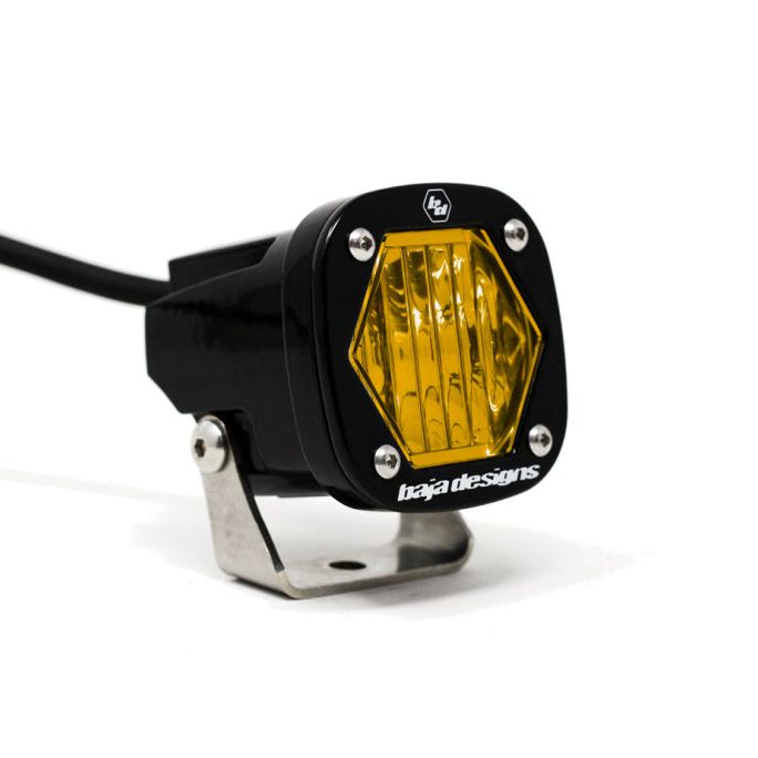 Baja Designs S1 Amber Wide Cornering LED Light w/ Mounting Bracket Single-tuningsupply.com