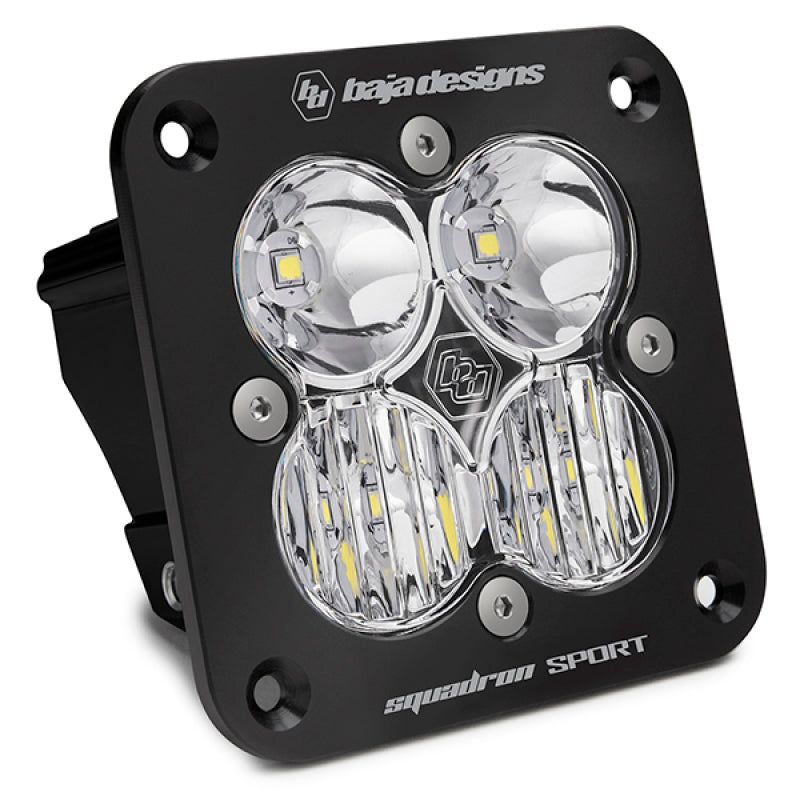 Baja Designs Squadron Sport Driving/Combo Pattern Flush Mount Black LED Light Pod - Clear-tuningsupply.com