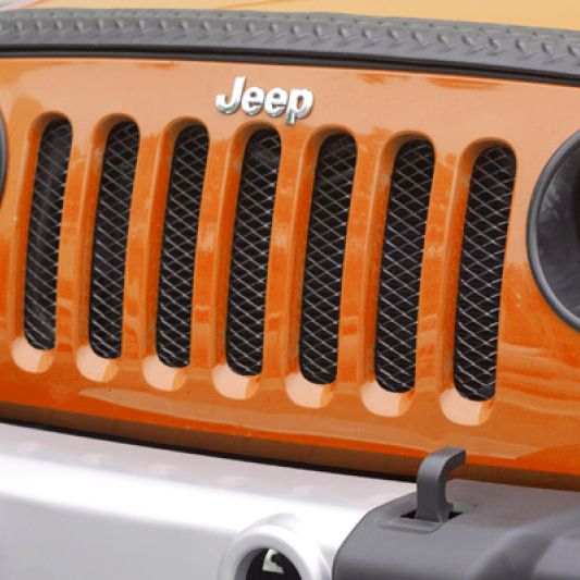 Rugged Ridge Mesh Grille Insert Black 07-18 Jeep Wrangler - SMINKpower Performance Parts RUG11401.31 Rugged Ridge