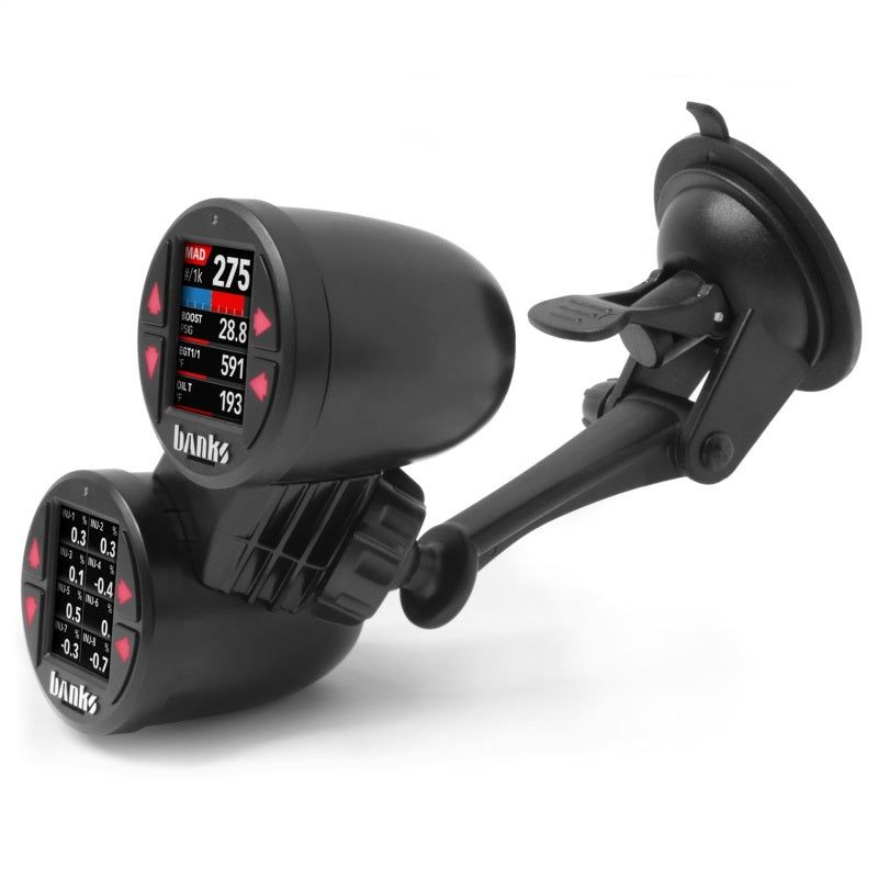 Banks Power Dual Gauge Pod Suction Mount For iDash 1.8 And 52mm Gauges-tuningsupply.com