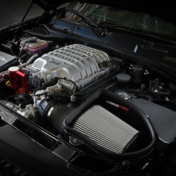 aFe 19-23 Dodge Challenger Hellcat V8-6.2L Magnum FORCE Stage2 Cold Air Intake System w/Pro DRY S-tuningsupply.com