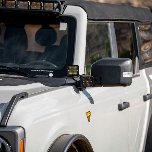 DV8 Offroad 2021 Ford Bronco A Pillar Dual Light Pod Drop Mounts-tuningsupply.com